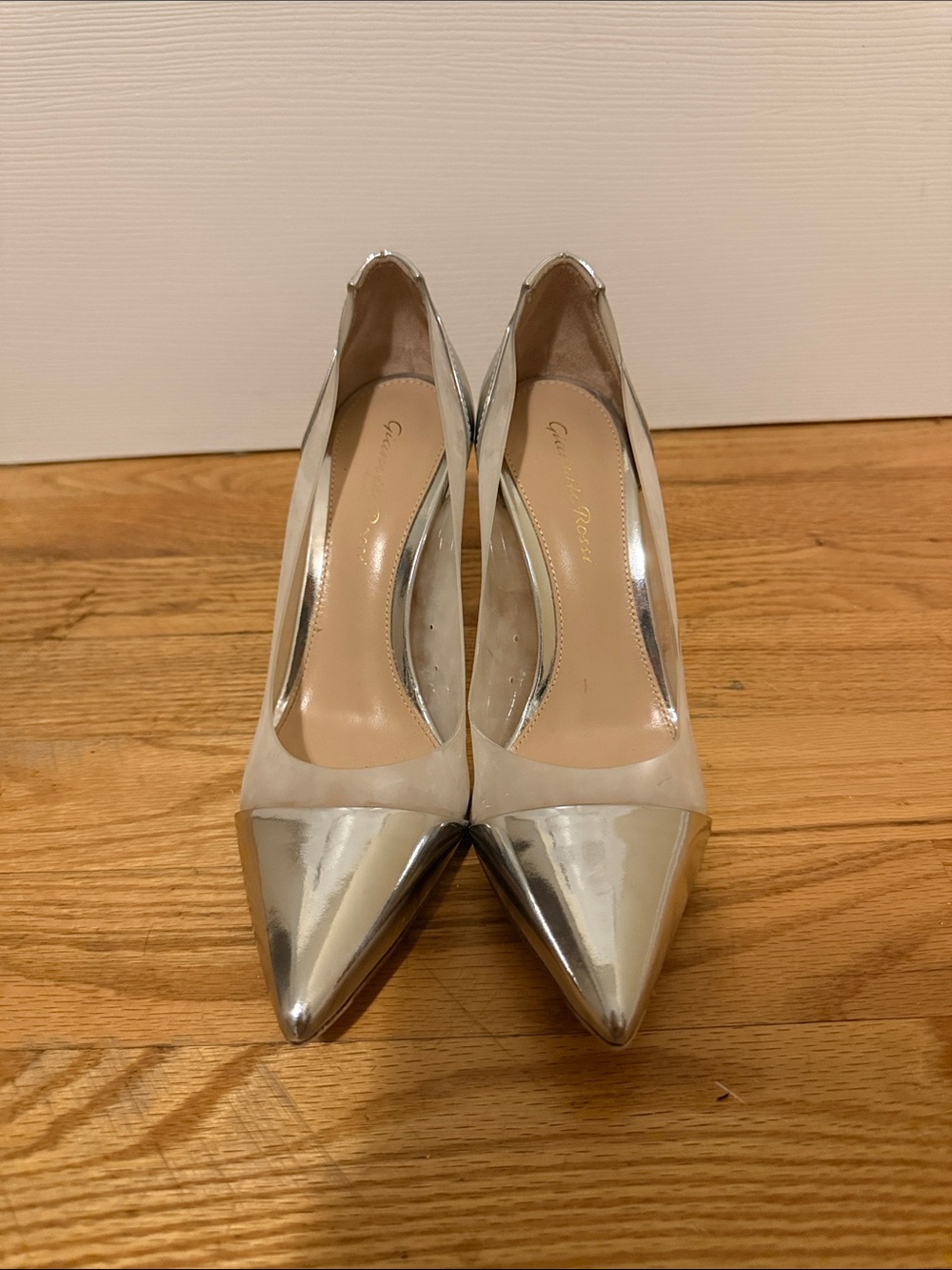 Gianvito Rossi Silver Plexi pumps